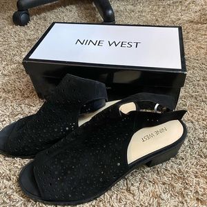 Nine West Black Sandals- Size 12 Like New